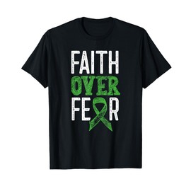 Cerebral Palsy Awareness Month Faith Over Fear Brain Damage T-Shirt