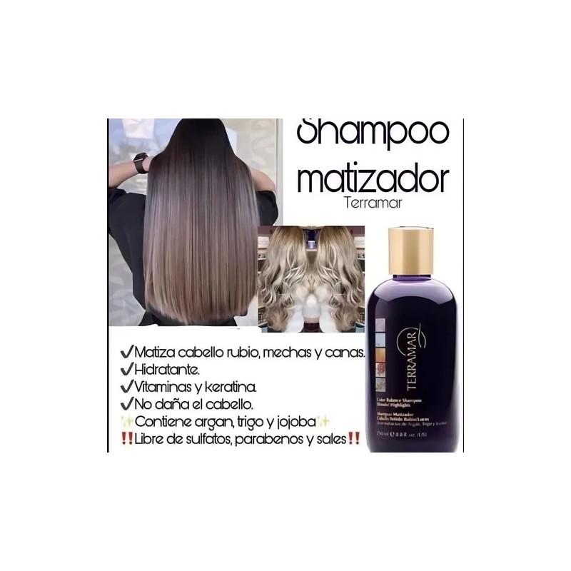 Shampoo Matizador Para Cabello Terramar, 250 Mls.