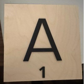 4th Street Mill Large Scrabble/Words with Friends 3D Wood Tiles Custom - Great Gift! Many Sizes - 6" Tall - Words With Friends Style