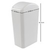 Leendines Waste Can with Swing Lid, 14 L Plastic Trash