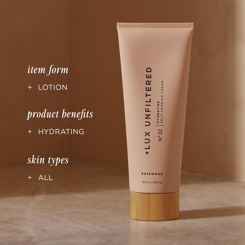 + Lux Unfiltered N°32 Gradual Self Tanner, Hydrating Self Tanning