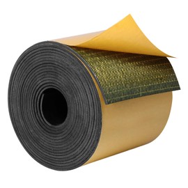DGSL Neoprene Rubber Sheet Self Adhesive, 2" Wide x 1/16" Thick x 10' Long Solid Rubber Tape, Rolls & Strips for Crafts, Pads, Protection, Supports, Leveling, Anti-Vibration, Anti-Slip