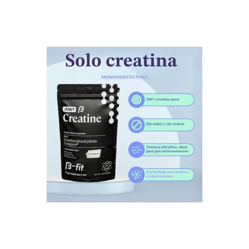B-FIT Just Creatine Creapure - Creatina Monohidratada Pura