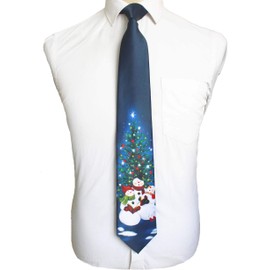 GUSLESON Quality Christmas Tie Mens Soft Snowman Necktie Festival Theme Ties, 03, general