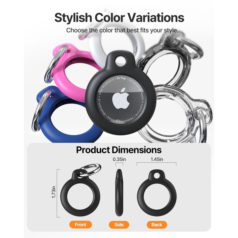 Hard Frame Case for AirTag Black