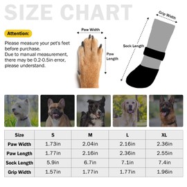 SCENEREAL Anti Slip Dog Boots & Paw Protectors for Hardwood Floor, Extended Dog Socks to Prevent Licking Paws, Waterproof Pet Snow Rain Shoe for Winter Large Senior Dogs, Pink L