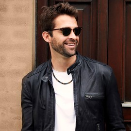 GAVU Men's Crystal Necklace, Yellow Tiger's Eye Hematite Rainbow Obsidian, Tigers Eye