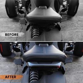 LUXEMOTO Carbon Fiber Style Rear Spoiler for Ryker, Black ABS Plastic Rear Spoiler Kit for Can Am Ryker 600 900 All Models Accessories (Except Rally Edition Model) (Replace #219400870)