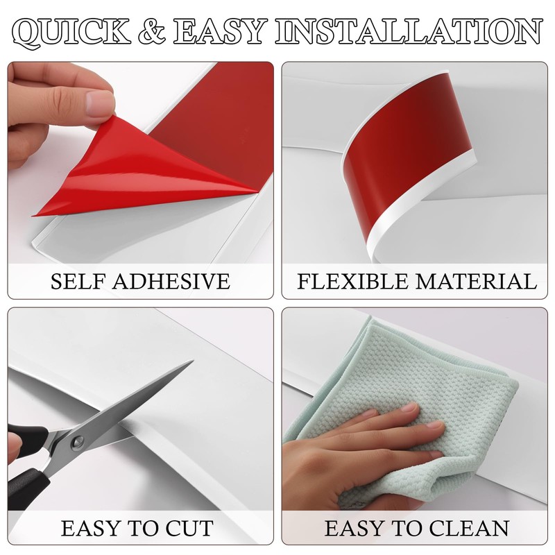 POPAKAN Flexible Baseboard Molding Trim 4" x 15 ft, 20ft