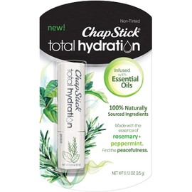 ChapStick Total Hydration Essential Oils Lip Balm Peace Rosemary + Peppermint (0.12 oz Tube)
