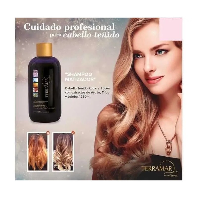 Shampoo Matizador Para Cabello Terramar, 250 Mls.