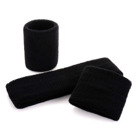 ONUPGO Sweatband Set Sports Headband Wristband Set Sweatbands Terry Cloth Wristband Wrist Sweatband Headbands Moisture Wicking Sweat Absorbing Head Band