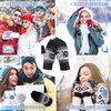 VENI MASEE Winter Touch Screen Gloves Snow Flower Printing Keep
