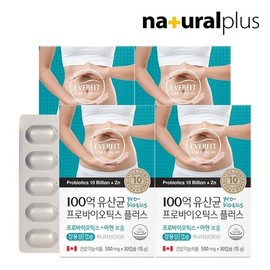 에버핏 장용성 100억 유산균 프로바이오틱스 30캡슐 4박스 4개월 / 유산균 장용성 캡슐 Everfit Enteric Coated 10 Billion Probiotics 30 Capsules 4 Boxes 4 Months / Enteric Coated Probiotic Capsules