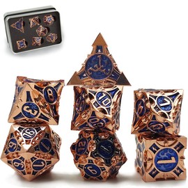 Dice, DND Dice Set, D&D Dice, Metal Dice Set, Dice Role Playing Game, DND Dice Metal RPG, DND Bronze Dice, Dungeons and Dragons Dice (Bronze 4)