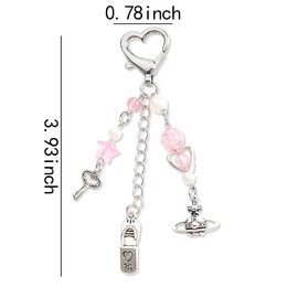 Cute Car Accessories for Women Girls Y2K Keychain Accessories for Girls Kawaii Y2K Keychains Charms for Teen Girls Car Keys Keychain for Women Bag Purse Charms Chain for Handbags Keychains for Girls