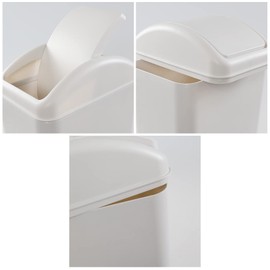 Leendines Waste Can with Swing Lid, 14 L Plastic Trash Bin