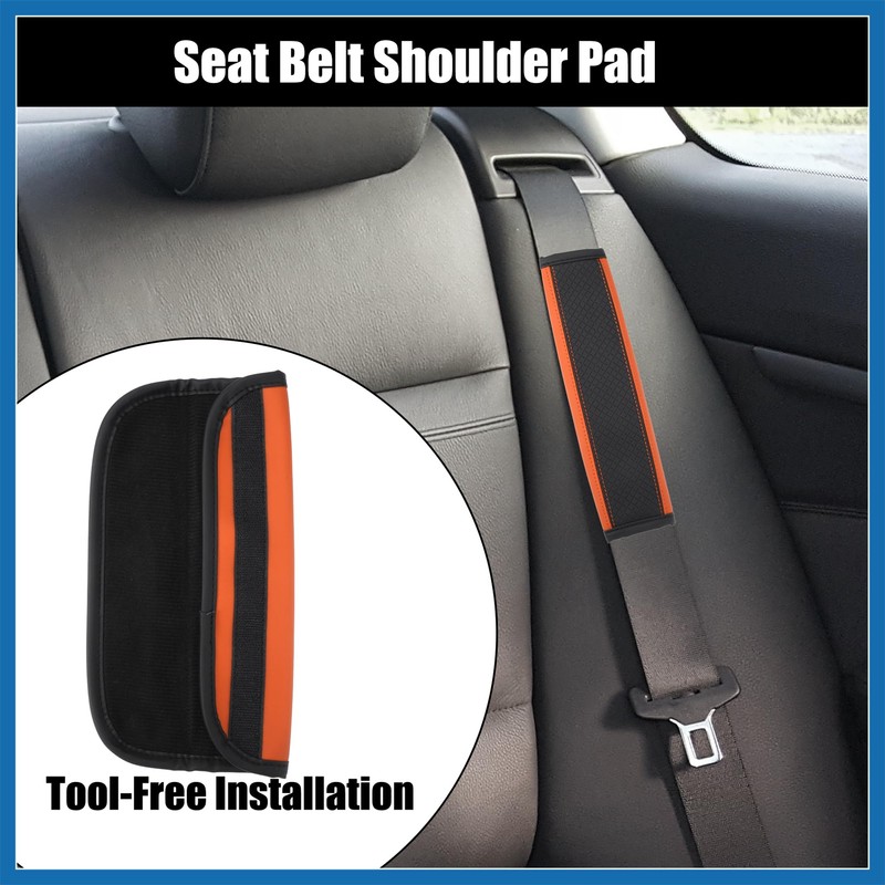 A ABSOPRO 2pcs Car Seat Belt Cover Neck Mat Faux