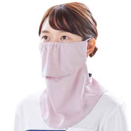 PDP PTA-M15 Repeatedly Washable Sun Shade UV Protection Sunburn Prevention Prevention Mask Face Cover, beige pink