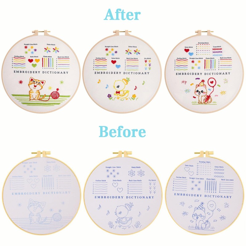 Ryebme Embroidery Kit for Beginners, Adult Embroidery Set, with 1