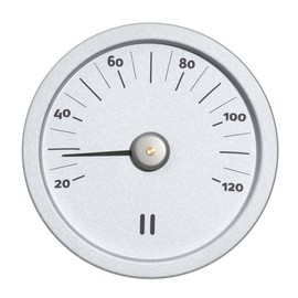 Rento - Sauna Thermometer - Aluminium - Silver - 15 x 15 x 2 cm