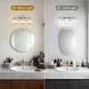 GOLSPARK Modern Crystal Bathroom Vanity Light, 3-Light Brushed Nickel Vanity
