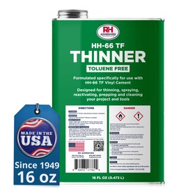 HH-66 Toluene Free Thinner, 16 oz. can - Prepping, Thinning, Reactivating, Cleaning, Multi-Purpose, Compatible with HH-66 Vinyl Cement - RH Adhesives