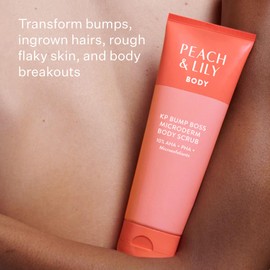 Peach & Lily Peach & Lily KP Bump Boss Microderm Body Scrub | 10% AHA (7% Glycolic Acid + 3% Lactic Acid) | Smooth, Silky-Soft And Radiant Skin | Clean, Non-Toxic, Cruelty-Free | 8.11 Oz