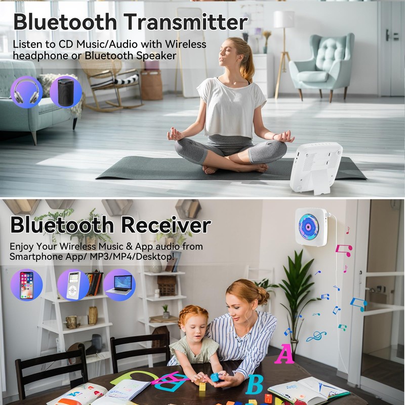 CD Player Portable: Kegaudio CD Players for Home with Speakers