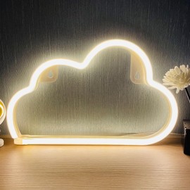 EASETIME Cloud Neon Signs,LED Cloud Light for Bedroom Decoration,USB Powered Cloud Lamp Room Decor Aesthetic for Teen Girls, Cloud Neon Light Wall Decor for Party Birthday Girl's Room,Yellow