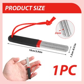 1 x Fish Hook Sharpener Double Sided Hook Sharpener Whetstone for Fishing Hooks Practical Fishing Hook Grinding Stone Diamond File Sharpening Tool Accessories Grinding Tool Outdoor Tool