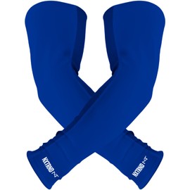 Nxtrnd Air-TEK Arm Sleeves, Breathable Football Arm Sleeves, Compression Arm Sleeves for Men, Sold as a Pair (Medium, Blue)