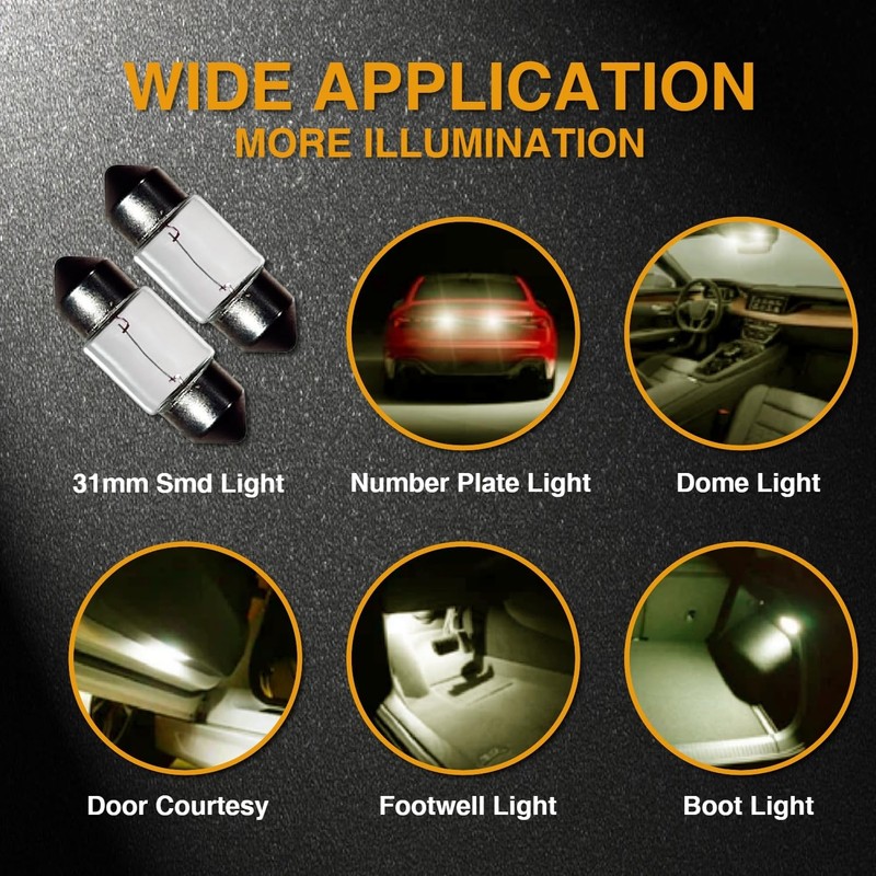 Rafeal Auto 24V 10W 10 Pack Sv8.5-8 T3.25 Halogen Festoon