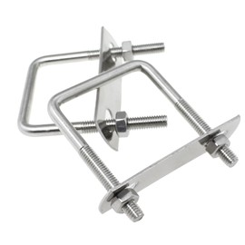 TAODAN 4PCS 304 Stainless Steel U Shape Square Clip Set M6x40x65mm Mini Metal Right Angle U Shape Screws Bolts Square Clamps for Car Trailers Ski Boat Pipe Industrial Application