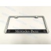 Kell012shop 1pc [MERCEDES Reserved Style] STAINLESS STEEL CHROME License Plate