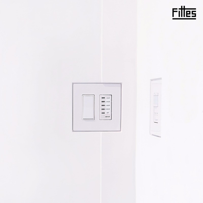 Fittes Flush Drywall Receptacle Mount [Lite]- 2 Gang Cotton White