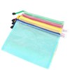 8PCS A5 Mesh Zipper Wallets,4 Colors Plastic Zip Wallets,Plastic Document