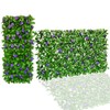 Expandable Faux Ivy Fence Privacy Screen with Artificial Flower,Greenery Expandable