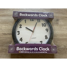 Accoutrements Archie McPhee Accoutrements Backwards Clock New & Sealed Novelty NOS
