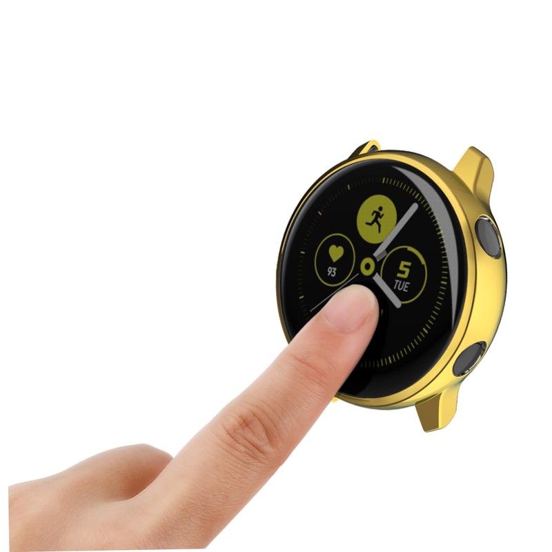 jojofuny 2pcs TPU Protective Plating Case for Watch Active Lightweight