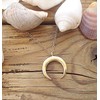 Double Horn Necklace,Gold Horn necklace,Moon Necklace,Crescent Moon,Boho Necklace