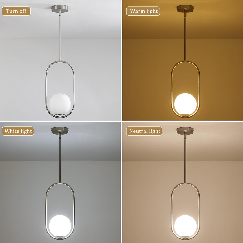 Modern Pendant Lights Kitchen Island Brushed Nickel Pendant Lighting 2