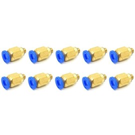 Pxyelec 4 mm to M5 Pneumatic Connectors Male Straight Quick Fitting One-Touch Ftting PC4-M5 (10 pcs)