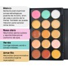 Paleta 15 Correctores Maquillaje Alta Cobertura Brocha F