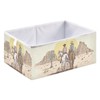 Ollabaky Western Desert Cowboy Cube Storage Bin, Foldable Canvas Storage