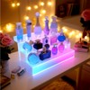 12 IN Clear Display Riser Stand with LED Light， Acrylic