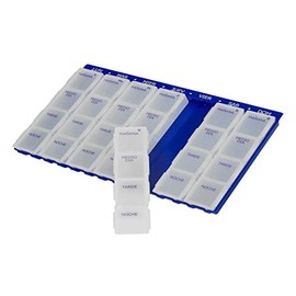 Tablettenbox/Dosierer für 1 Woche, pro Tag 4 große Fächer