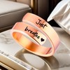 HUASAI Just Breathe Rings for Women Adjustable Heart Promise Ring