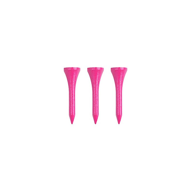 IZZO Golf Wood Golf Tees, 1.75 Inch, Neon Pink (Pack