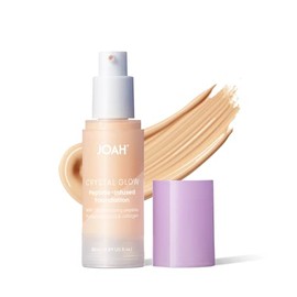 JOAH Crystal Glow Base con infusión de péptidos, maquillaje coreano multitarea 2 en 1 con imprimación facial difuminada, luminizador, hidratación y...